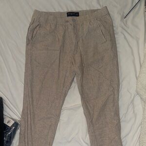 Abercrombie & Fitch Tan Linen Pants